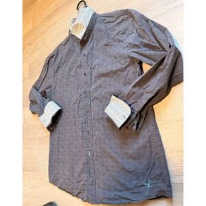 Men's FOSSIL‎ western style Shirt navy slate blue medium